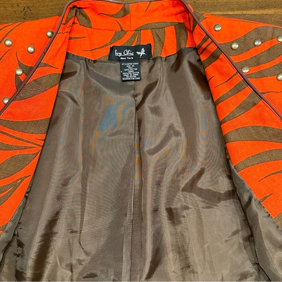 Ivy Chic New York 100% Cotton Crop Blazer - Size XL - Picture 6 of 7